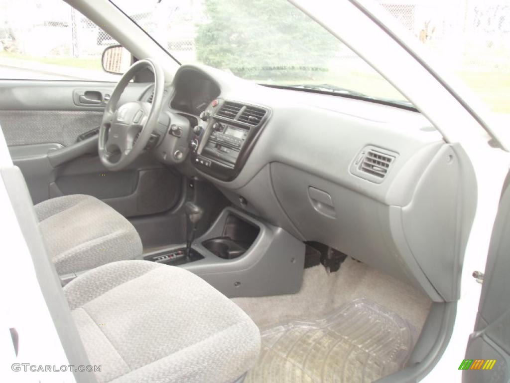 2000 Civic LX Sedan - Taffeta White / Gray photo #44