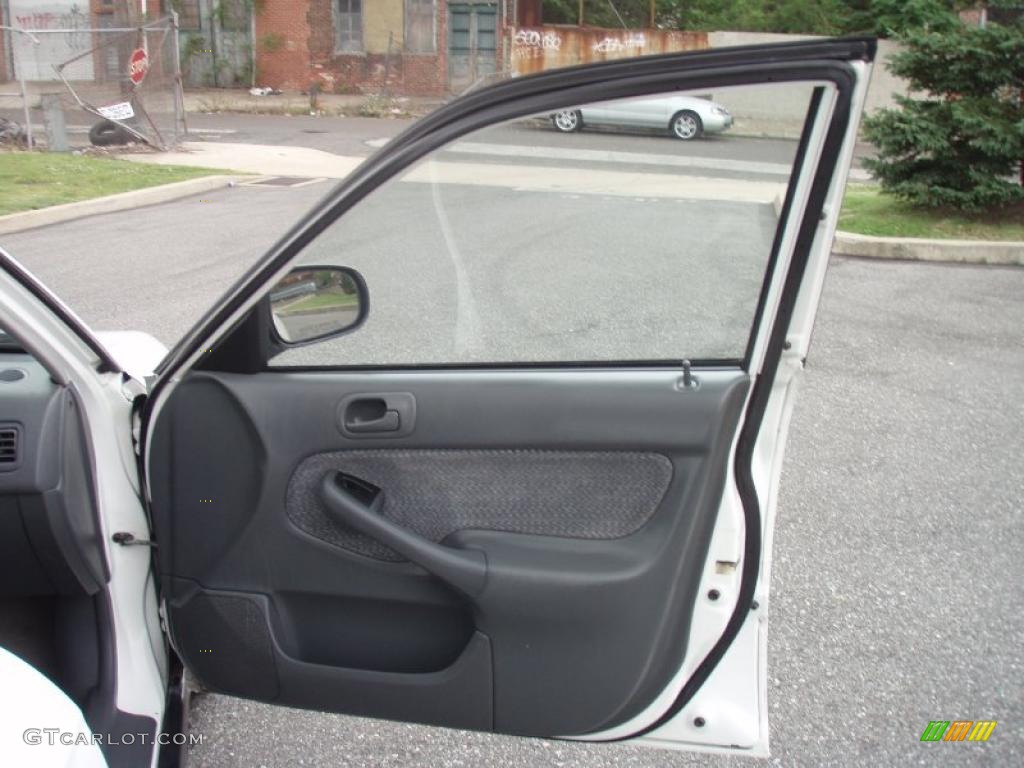 2000 Civic LX Sedan - Taffeta White / Gray photo #46