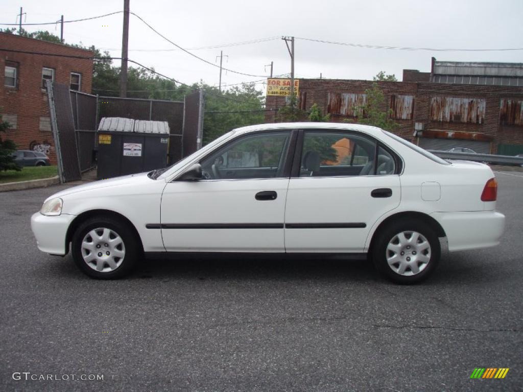 2000 Civic LX Sedan - Taffeta White / Gray photo #49