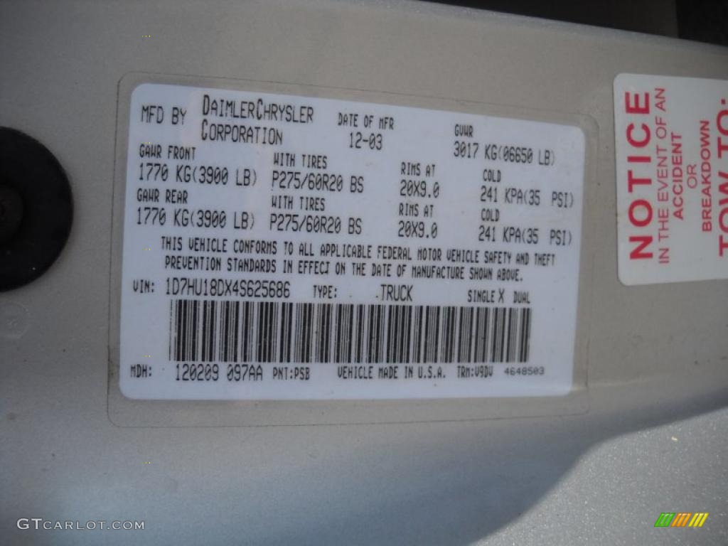 2004 Ram 1500 SLT Sport Quad Cab 4x4 - Bright Silver Metallic / Dark Slate Gray photo #8