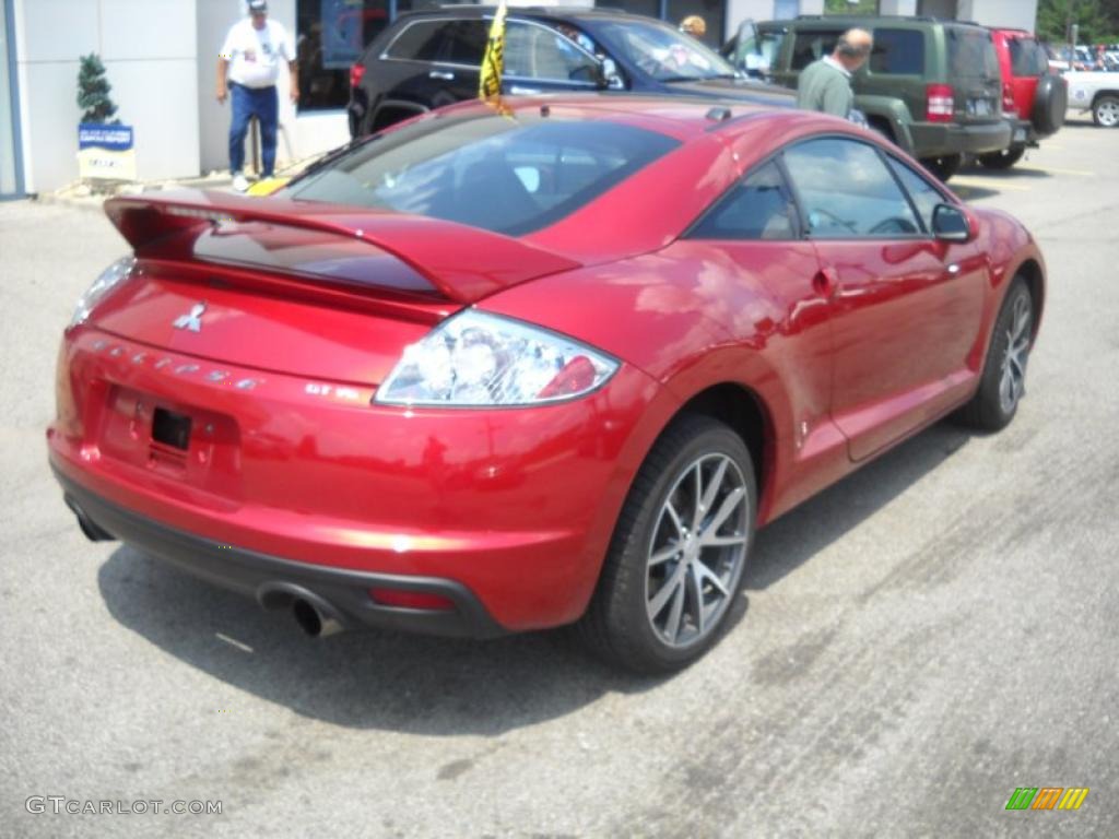 2009 Eclipse GT Coupe - Rave Red Pearl / Dark Charcoal photo #2