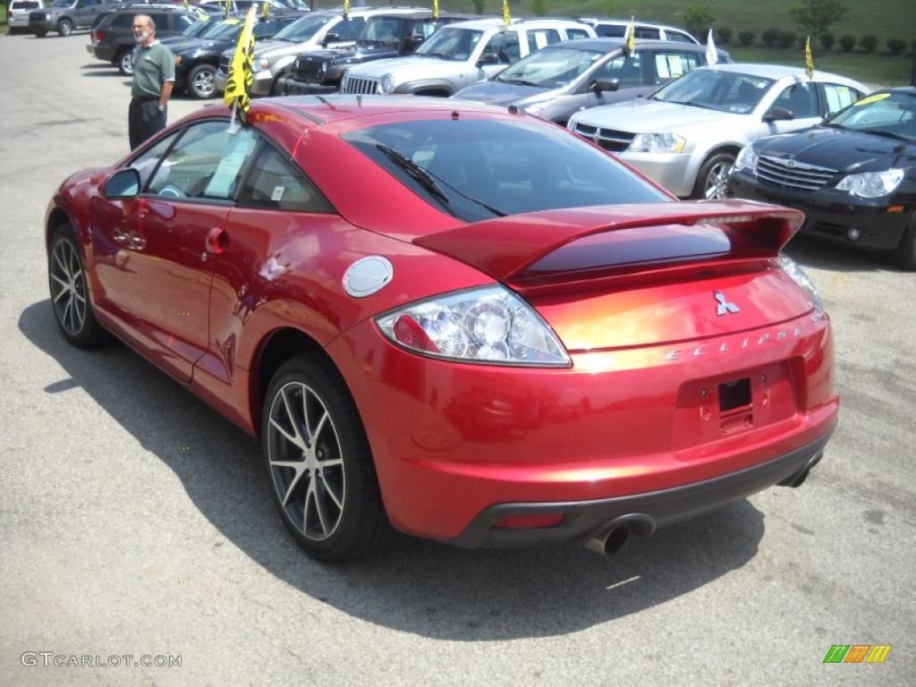 2009 Eclipse GT Coupe - Rave Red Pearl / Dark Charcoal photo #4