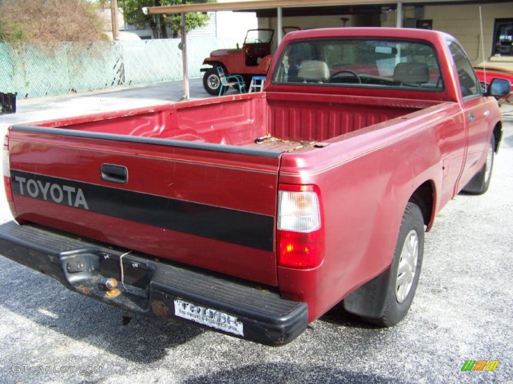 1993 T100 Truck Regular Cab - Dark Red Mica / Beige photo #5