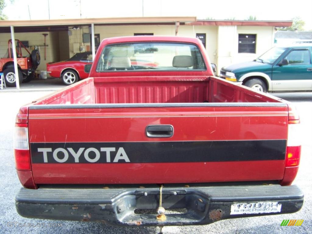 1993 T100 Truck Regular Cab - Dark Red Mica / Beige photo #6