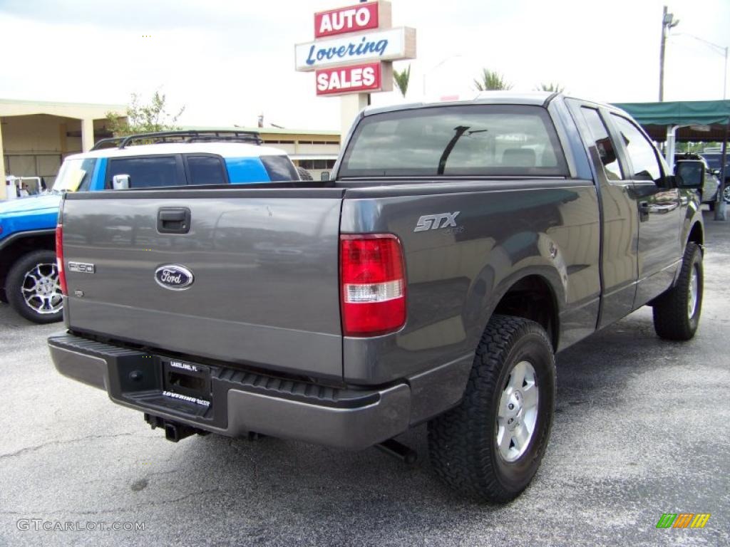 2006 F150 STX SuperCab 4x4 - Dark Shadow Grey Metallic / Medium/Dark Flint photo #5