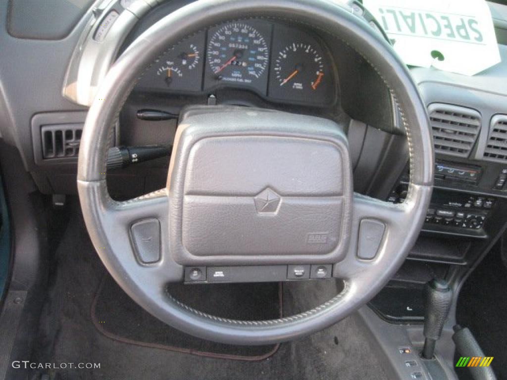 1994 LeBaron GTC Convertible - Aqua Pearl Metallic / Charcoal photo #12