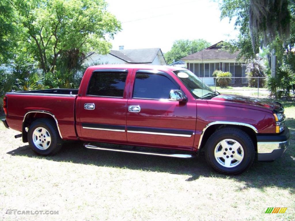 2005 Silverado 1500 LS Crew Cab - Sport Red Metallic / Tan photo #4