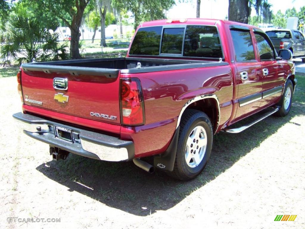 2005 Silverado 1500 LS Crew Cab - Sport Red Metallic / Tan photo #5