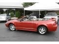 2001 Laser Red Metallic Ford Mustang V6 Convertible  photo #9