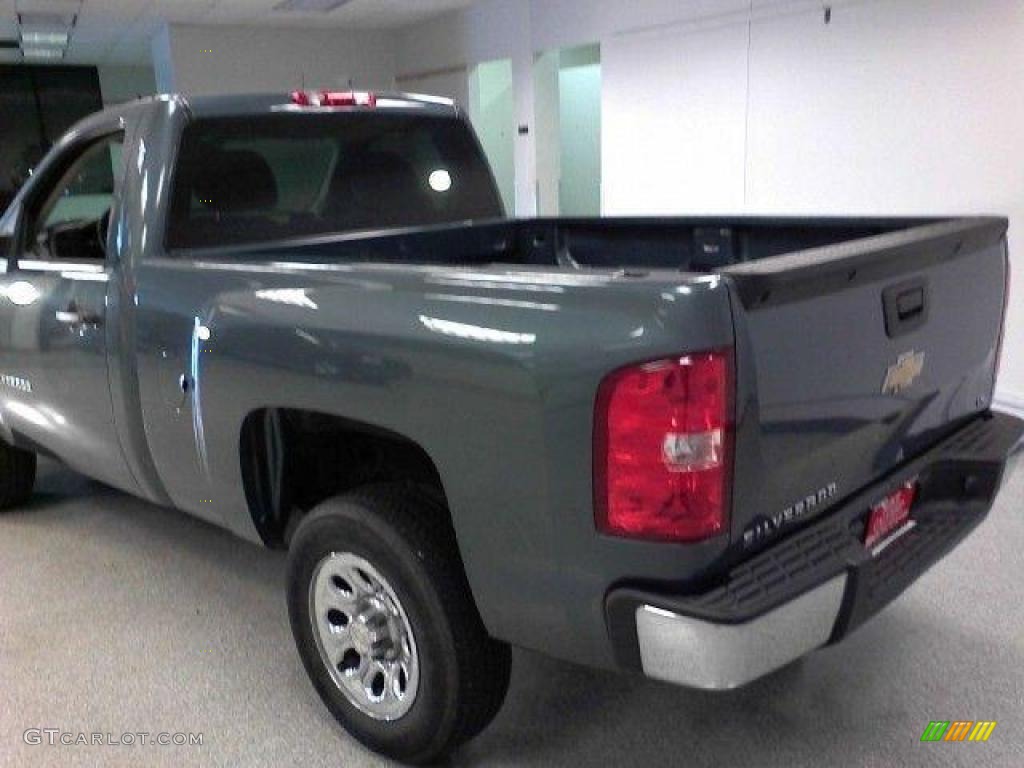 2009 Silverado 1500 LS Regular Cab - Blue Granite Metallic / Dark Titanium photo #5