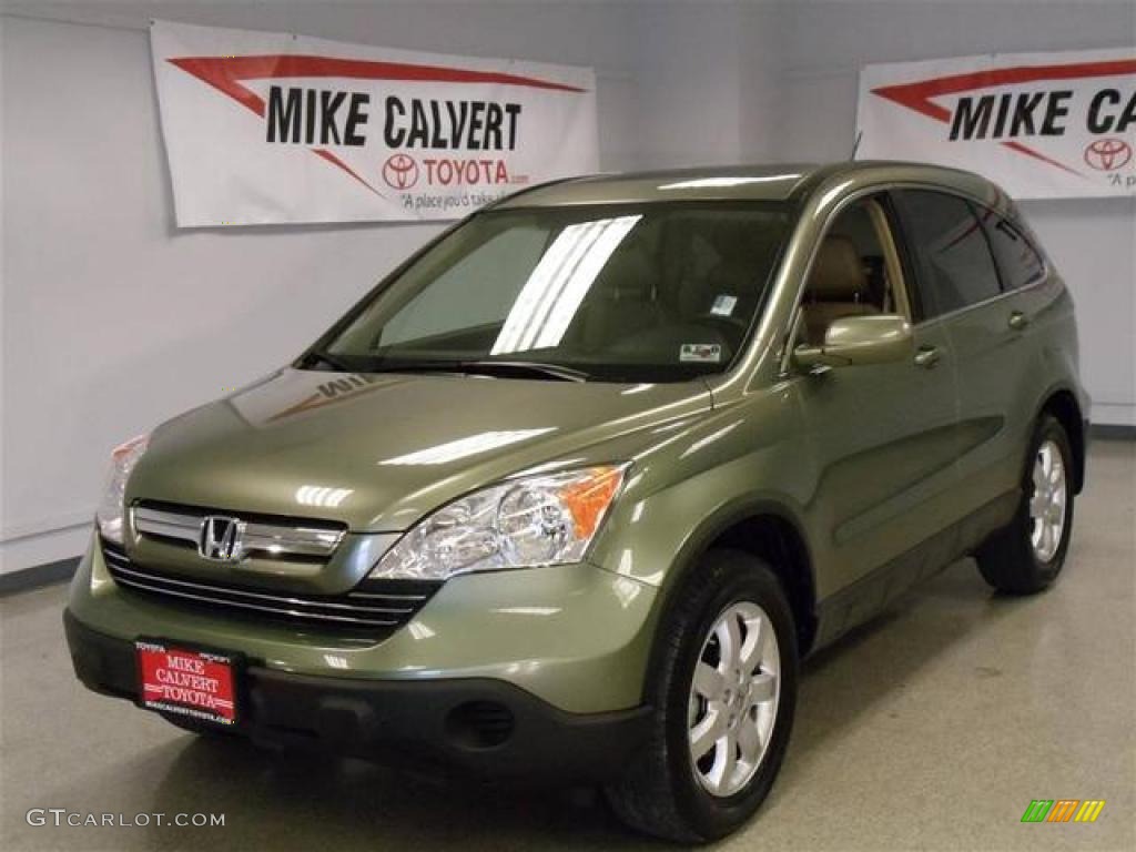 2007 CR-V EX-L - Green Tea Metallic / Ivory photo #3