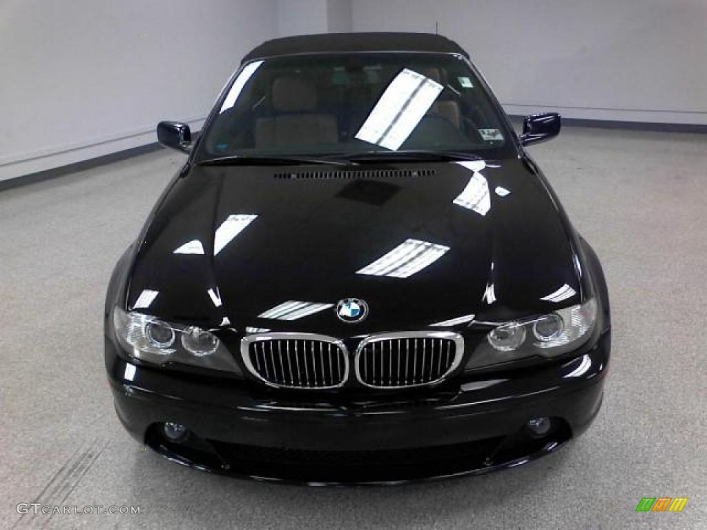 2006 3 Series 325i Convertible - Jet Black / Beige photo #2