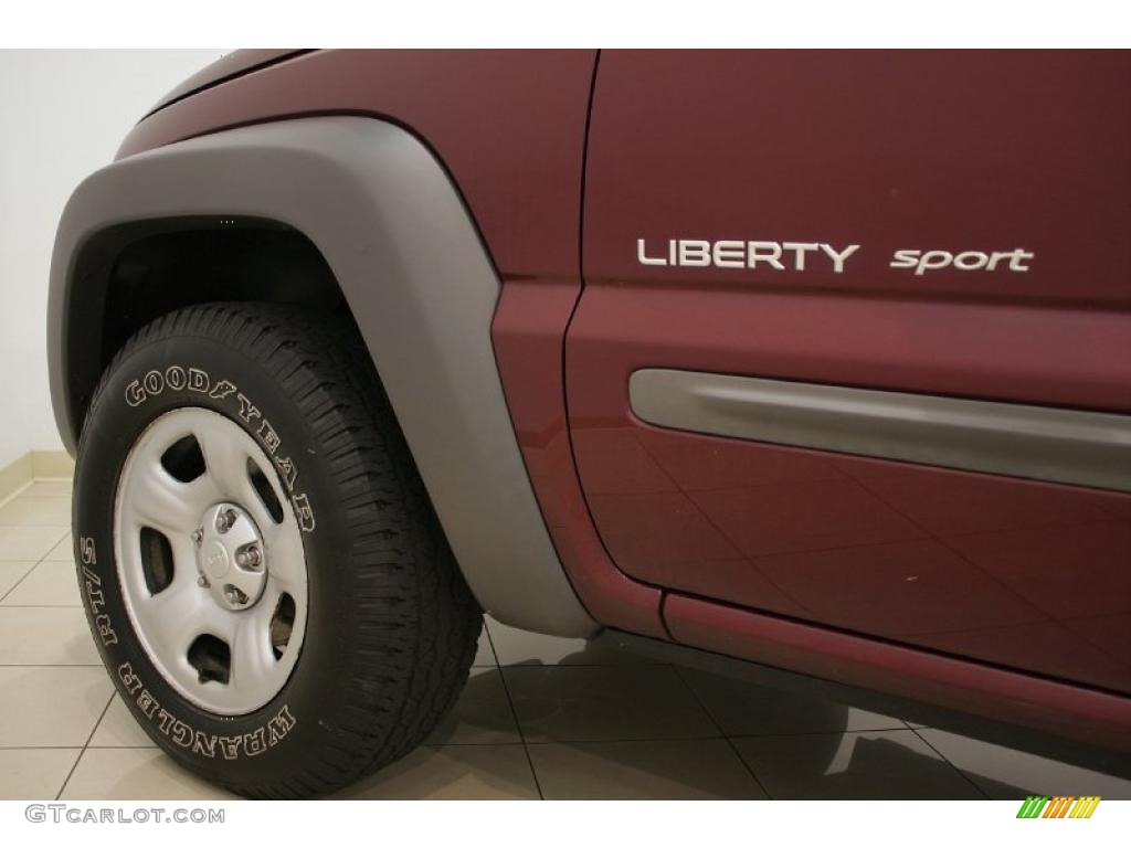 2002 Liberty Sport 4x4 - Dark Garnet Red Pearlcoat / Dark Slate Gray photo #20