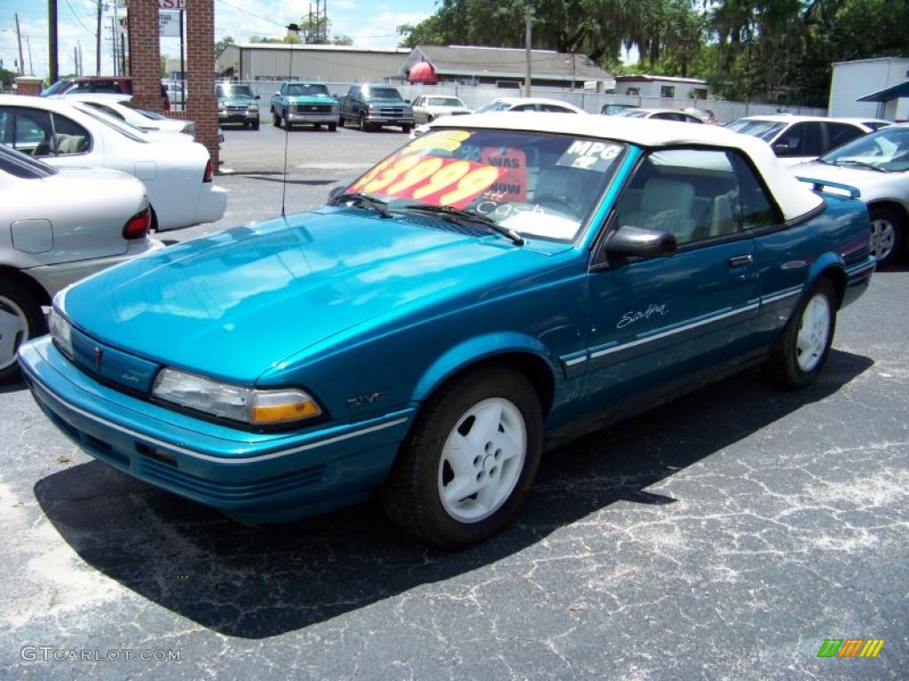 1994 Sunbird LE Convertible - Brilliant Blue Metallic / White photo #3