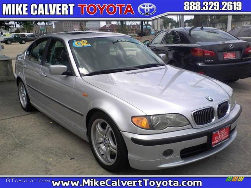 2002 3 Series 330i Sedan - Titanium Silver Metallic / Grey photo #1