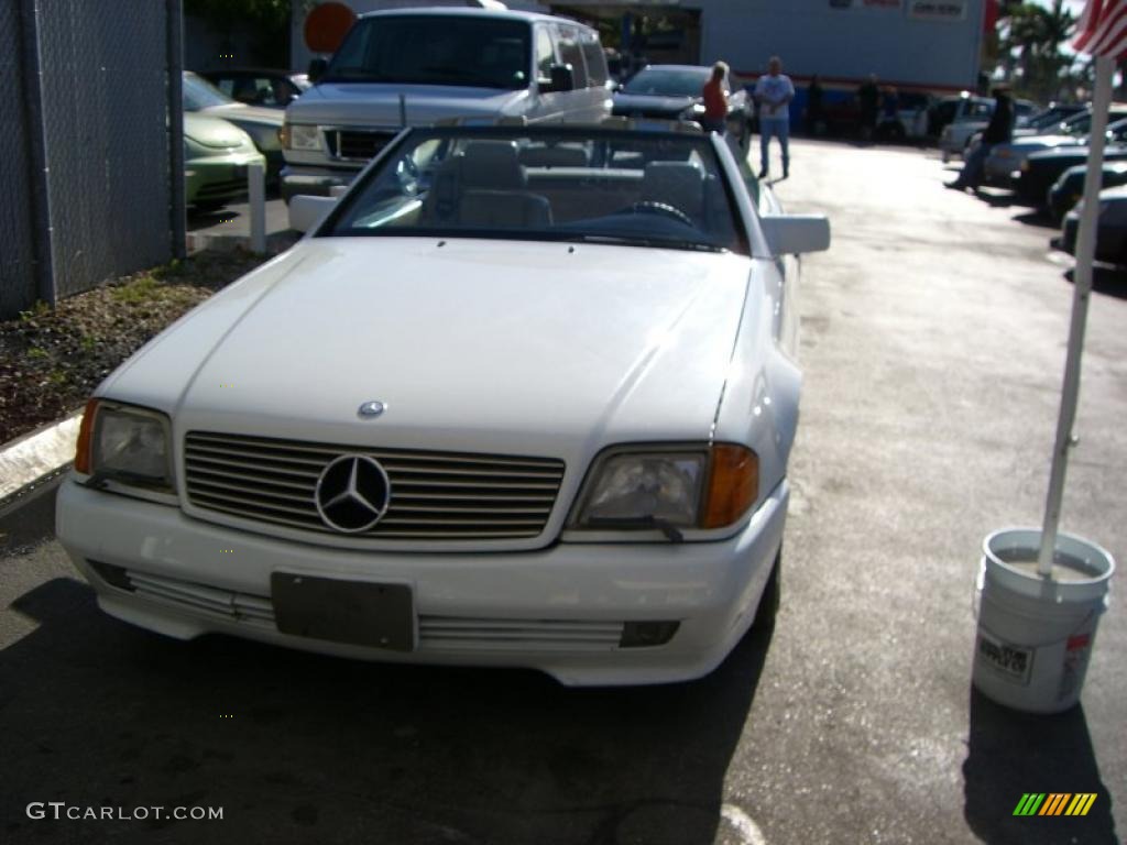 1991 SL Class 500 SL Roadster - Arctic White / Parchment photo #1