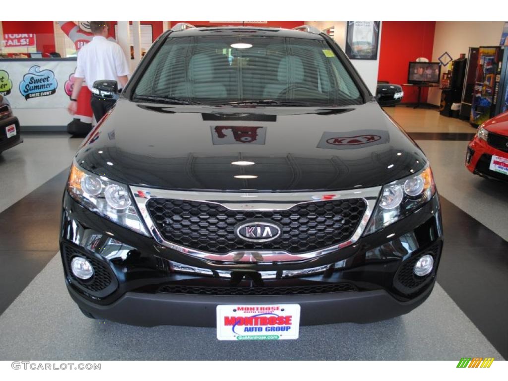 2011 Sorento LX V6 AWD - Ebony Black / Gray photo #11