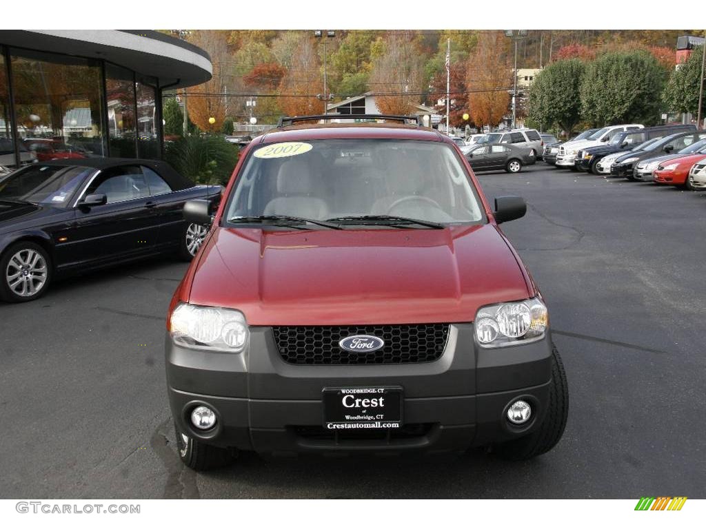 2007 Escape XLT V6 4WD - Redfire Metallic / Medium/Dark Flint photo #2