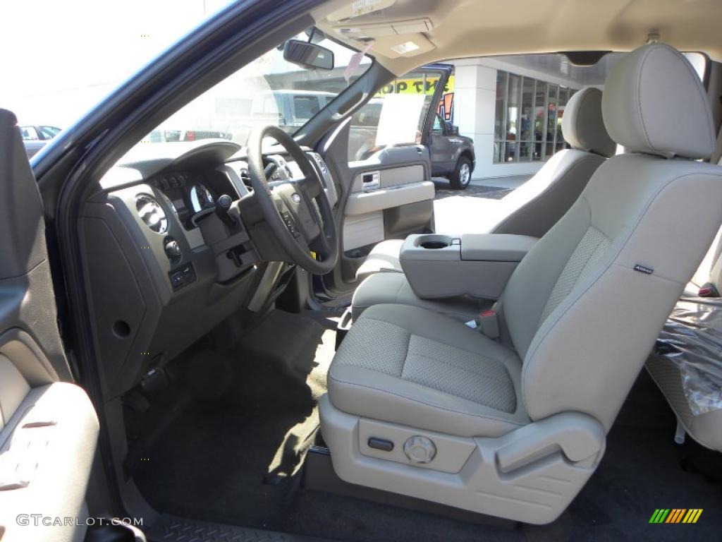 2010 F150 XLT SuperCab - Dark Blue Pearl Metallic / Medium Stone photo #9