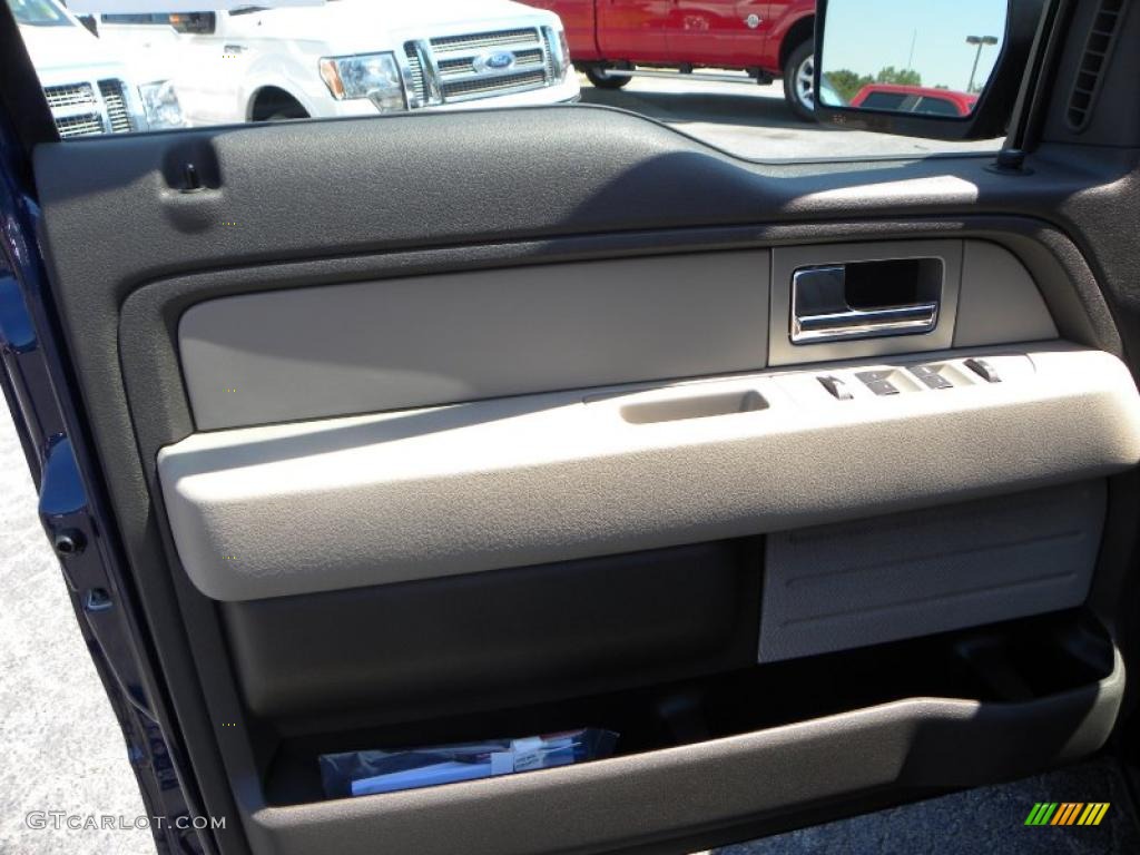 2010 F150 XLT SuperCab - Dark Blue Pearl Metallic / Medium Stone photo #15