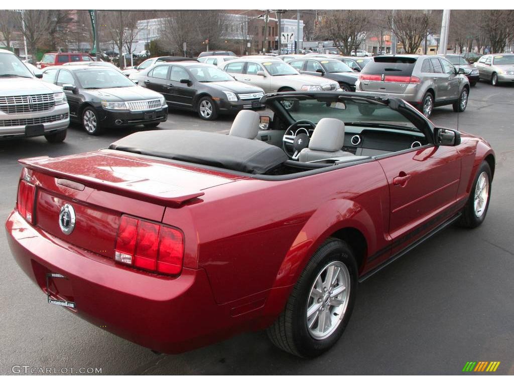 2007 Mustang V6 Premium Convertible - Redfire Metallic / Light Graphite photo #6