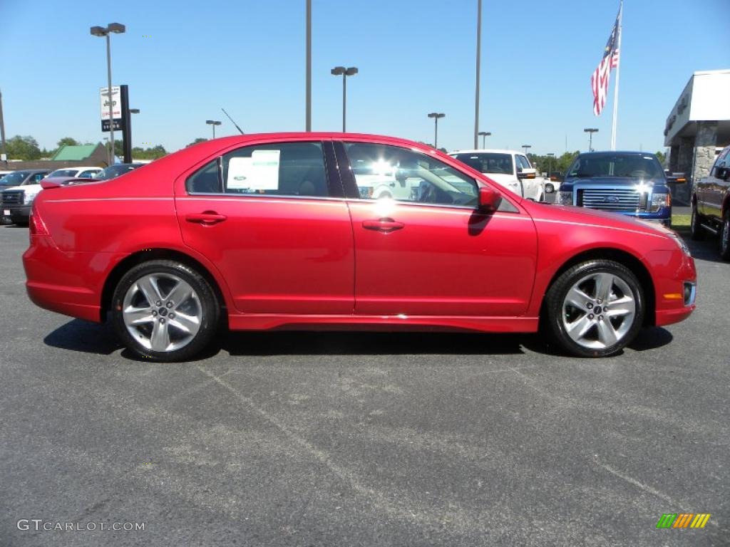 2010 Fusion Sport - Red Candy Metallic / Charcoal Black/Sport Red photo #2