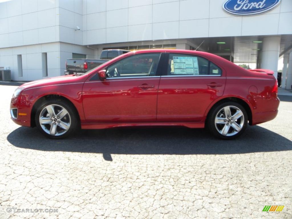 2010 Fusion Sport - Red Candy Metallic / Charcoal Black/Sport Red photo #5