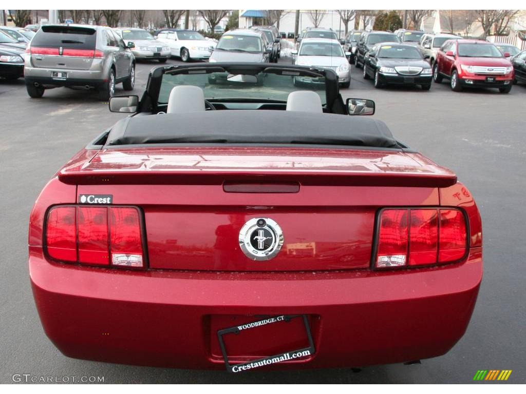 2007 Mustang V6 Premium Convertible - Redfire Metallic / Light Graphite photo #7