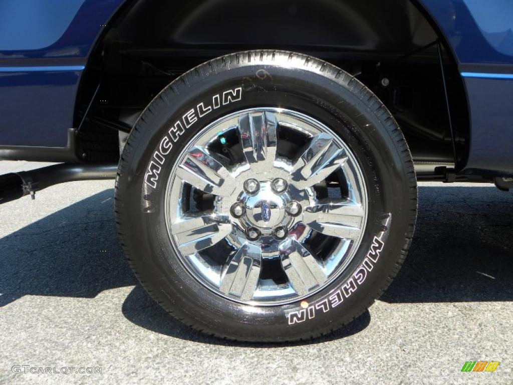 2010 F150 XLT SuperCab - Dark Blue Pearl Metallic / Medium Stone photo #13