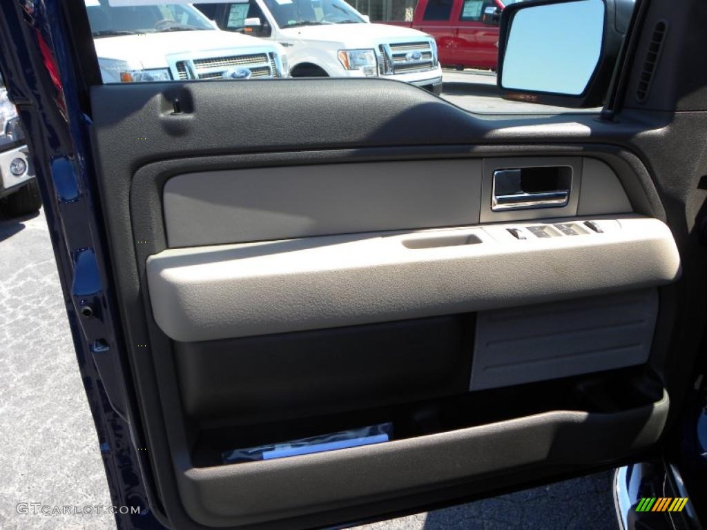 2010 F150 XLT SuperCab - Dark Blue Pearl Metallic / Medium Stone photo #15