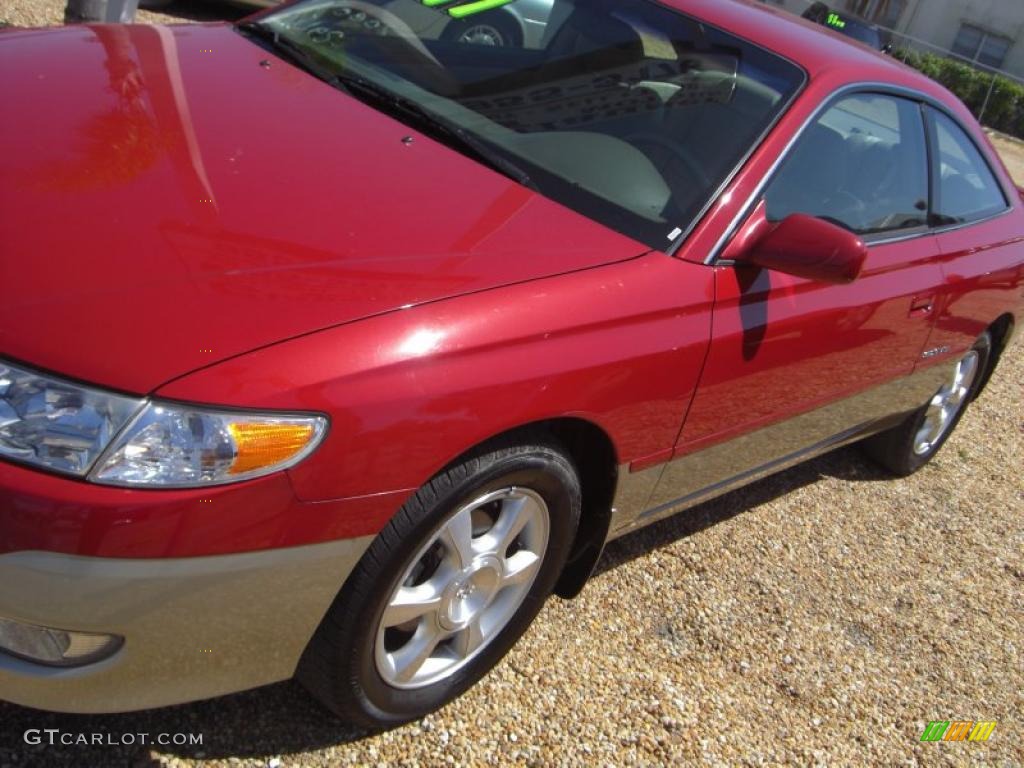 2003 Solara SLE V6 Coupe - Red Flame Metallic / Ivory photo #1
