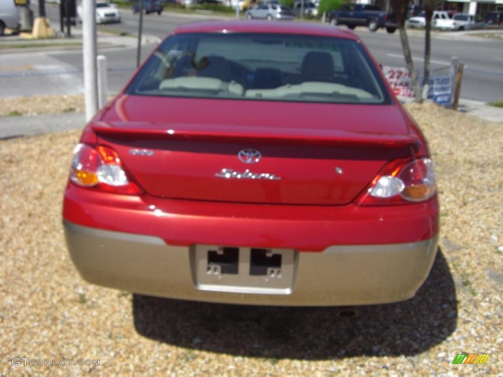 2003 Solara SLE V6 Coupe - Red Flame Metallic / Ivory photo #5