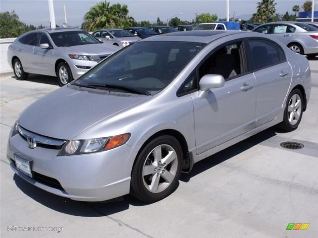 2006 Civic EX Sedan - Alabaster Silver Metallic / Gray photo #3