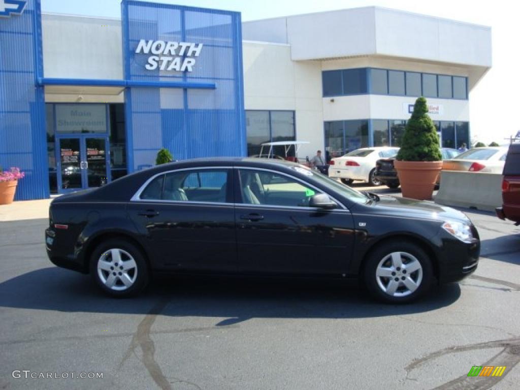 2008 Malibu LS Sedan - Black Granite Metallic / Titanium Gray photo #2