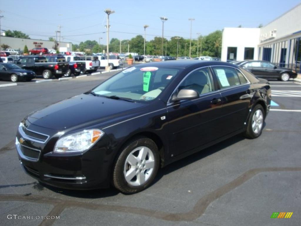 2008 Malibu LS Sedan - Black Granite Metallic / Titanium Gray photo #7