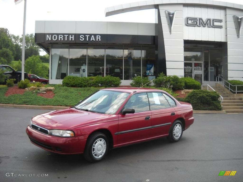 1997 Legacy L Sedan - Ruby Pearl / Grey photo #1