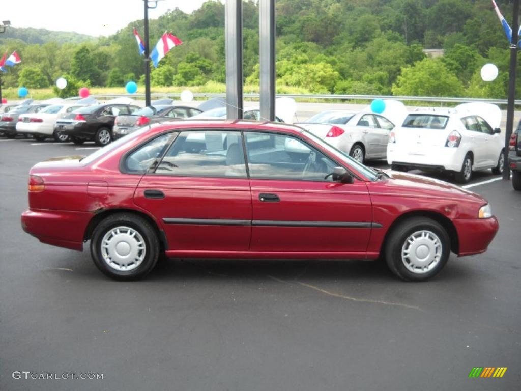 1997 Legacy L Sedan - Ruby Pearl / Grey photo #4