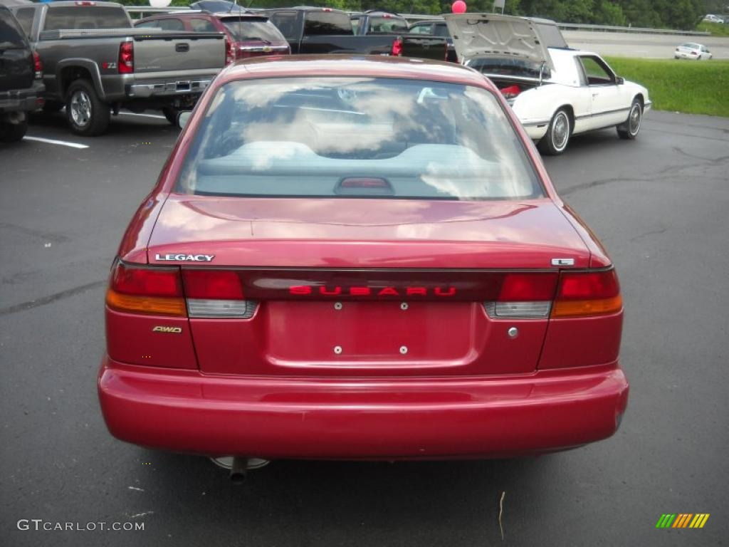 1997 Legacy L Sedan - Ruby Pearl / Grey photo #6