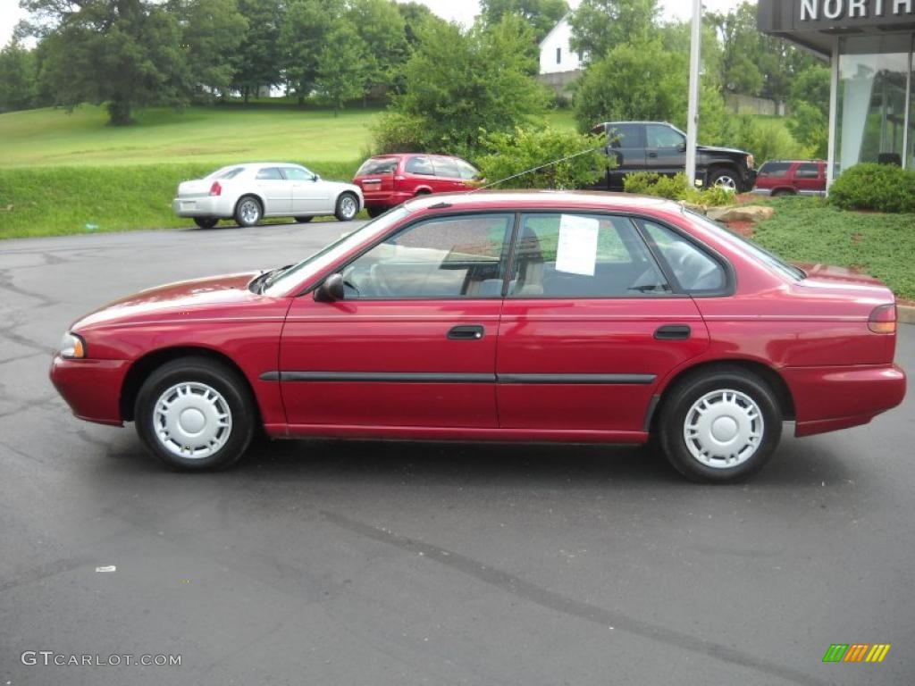 1997 Legacy L Sedan - Ruby Pearl / Grey photo #8