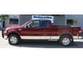 2006 Dark Toreador Red Metallic Ford F150 XLT SuperCab 4x4  photo #2