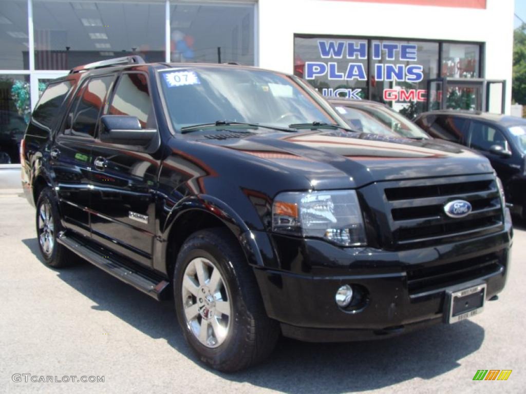 2007 Expedition Limited 4x4 - Black / Charcoal Black photo #3