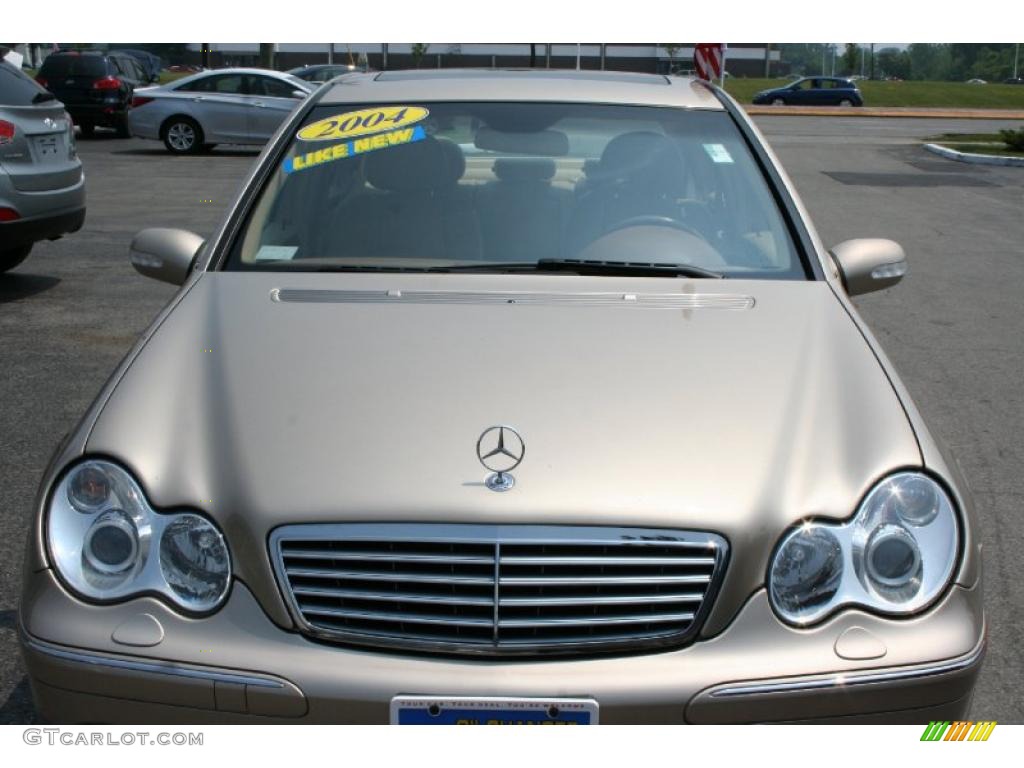 2004 C 240 4Matic Sedan - Desert Silver Metallic / Java photo #9