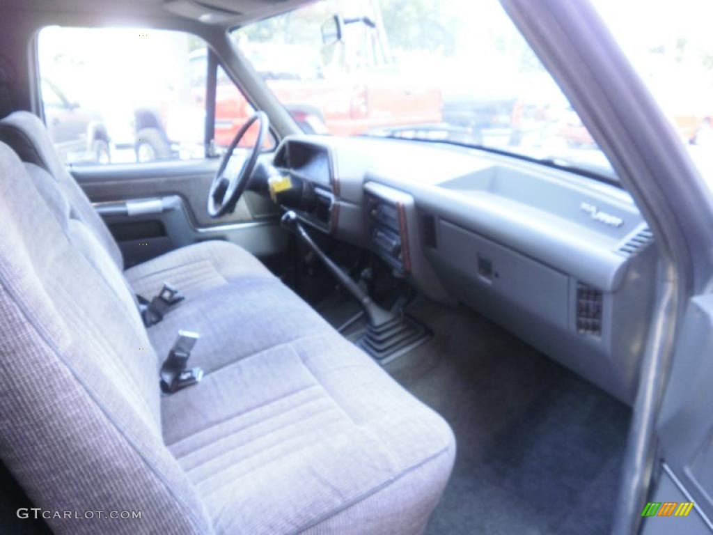 1991 F150 Lariat Regular Cab 4x4 - Dark Grey Metallic / Dark Charcoal photo #4