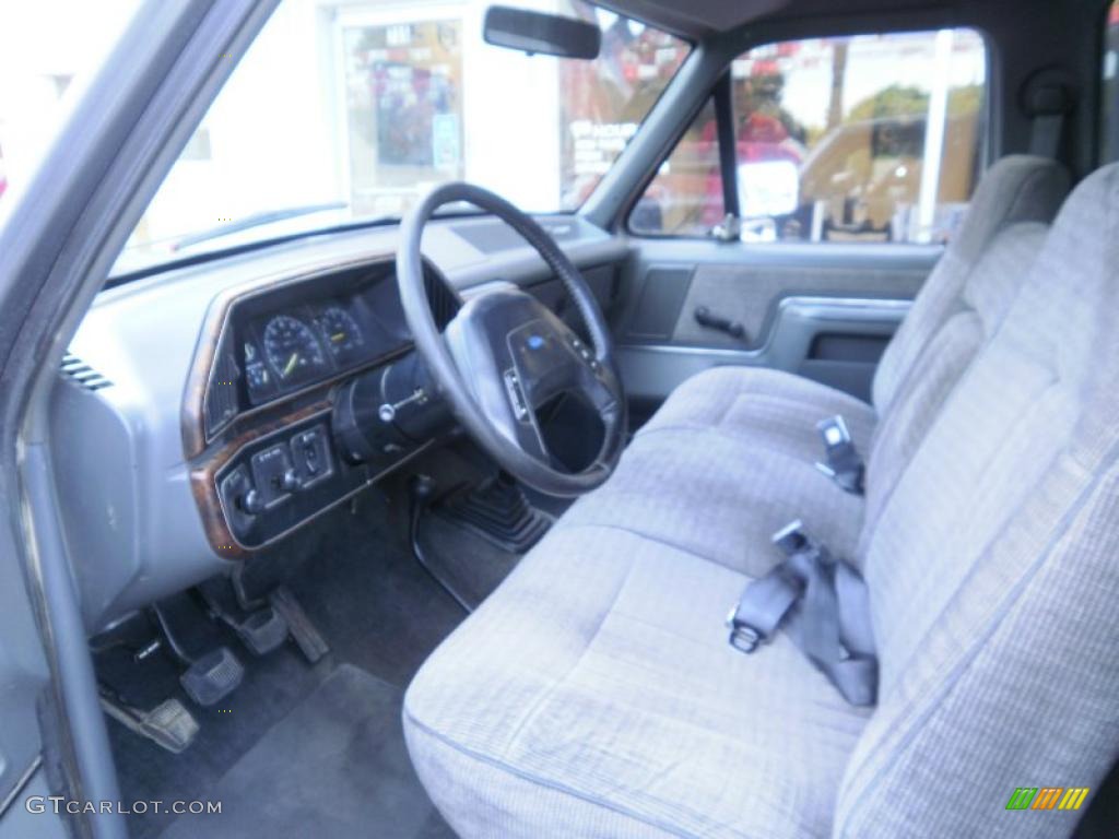1991 F150 Lariat Regular Cab 4x4 - Dark Grey Metallic / Dark Charcoal photo #16