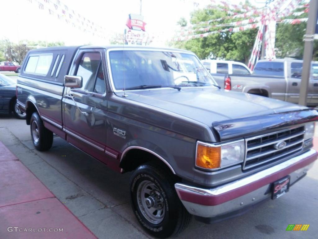 1991 F150 Lariat Regular Cab 4x4 - Dark Grey Metallic / Dark Charcoal photo #22