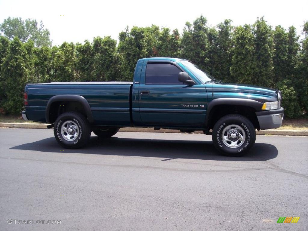 1998 Ram 1500 Laramie SLT Regular Cab 4x4 - Emerald Green Pearl / Gray photo #3