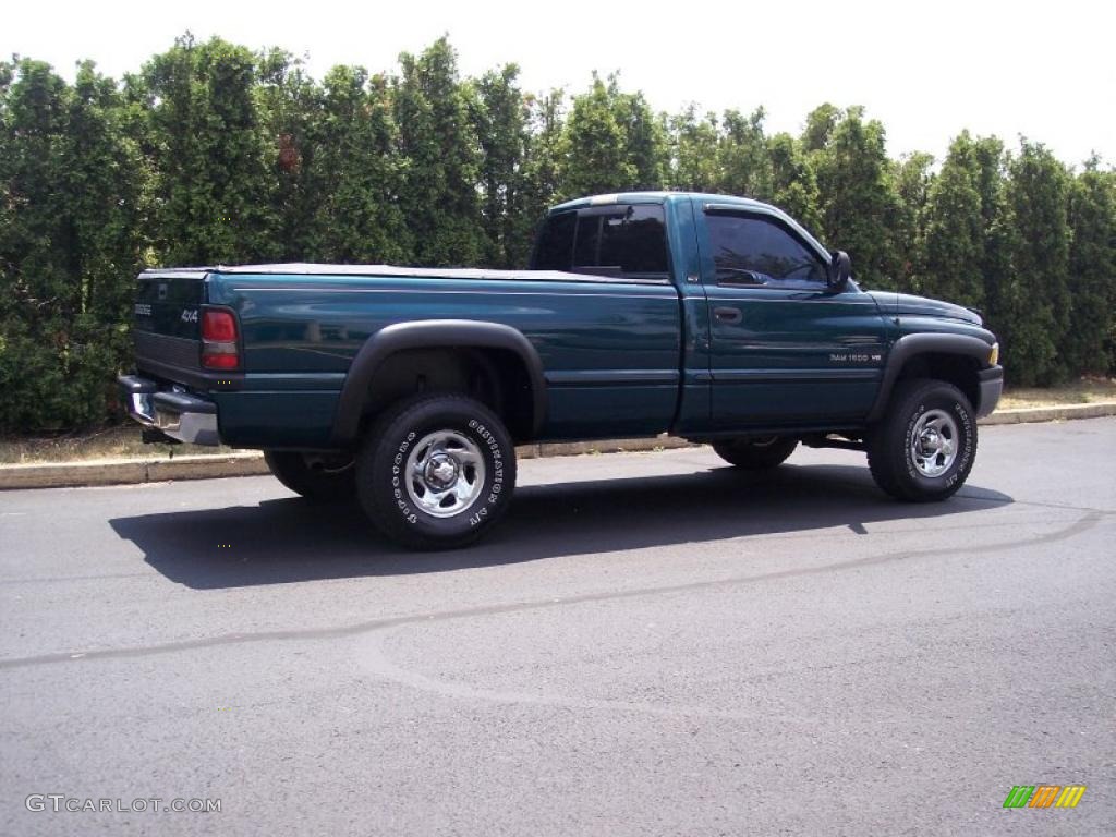 1998 Ram 1500 Laramie SLT Regular Cab 4x4 - Emerald Green Pearl / Gray photo #5