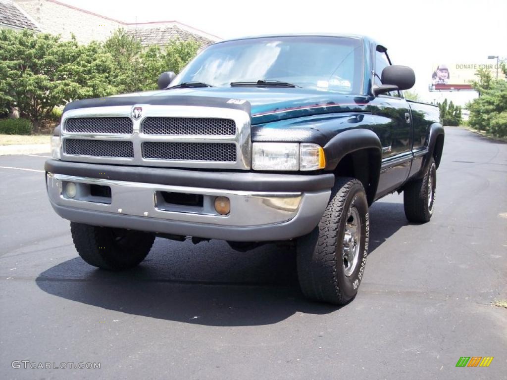 1998 Ram 1500 Laramie SLT Regular Cab 4x4 - Emerald Green Pearl / Gray photo #12