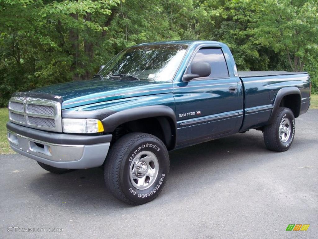 1998 Ram 1500 Laramie SLT Regular Cab 4x4 - Emerald Green Pearl / Gray photo #26