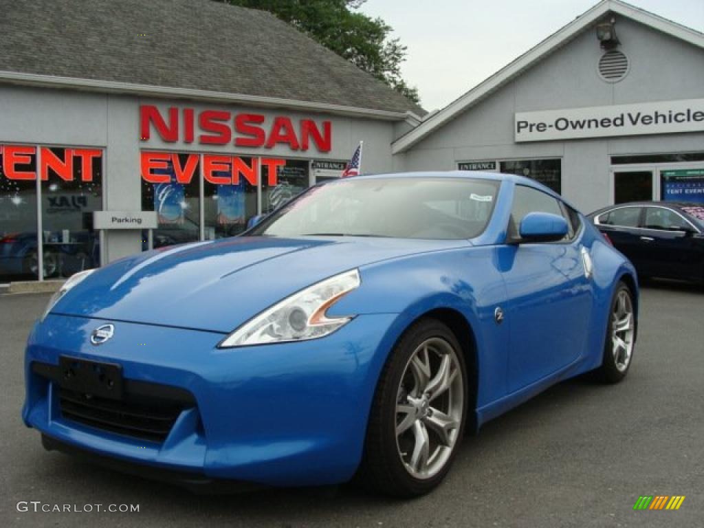 2009 370Z Sport Touring Coupe - Monterey Blue / Persimmon Leather photo #1